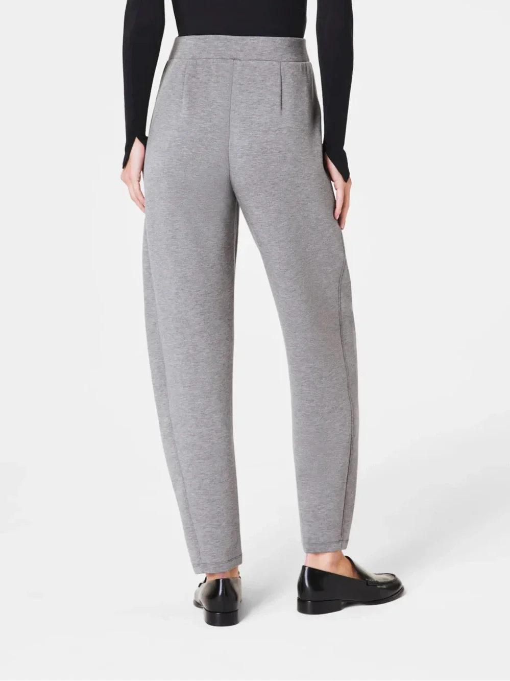 Spanx Gray Knit Barrel Leg Pant NWOT - Picture 2 of 5
